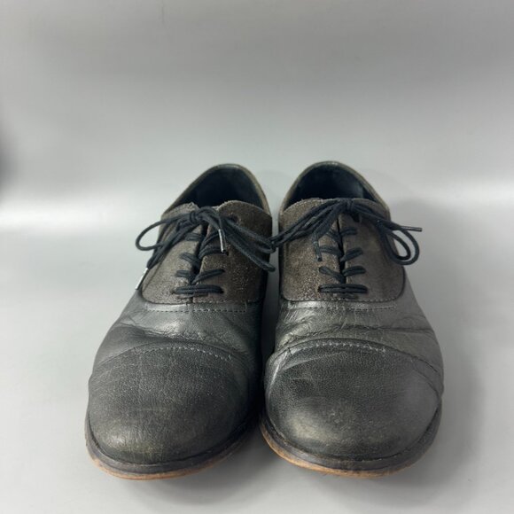 Diesel Grayish Green Leather/Suede Oxford Shoes, Men\'s Size 41 main image 15